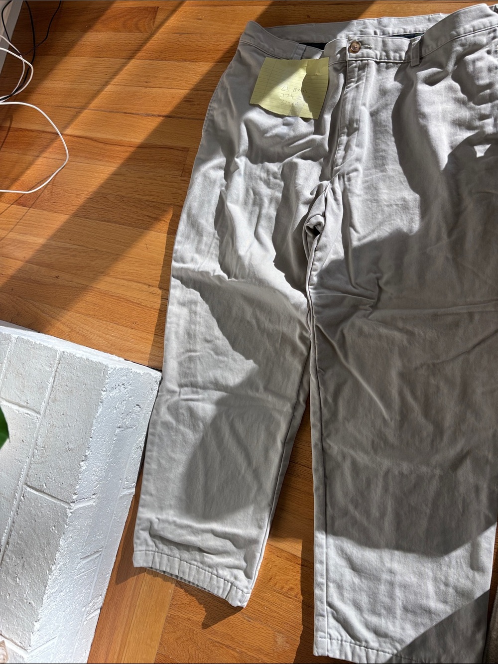 L.L. Bean Men's Light Gray Chinos